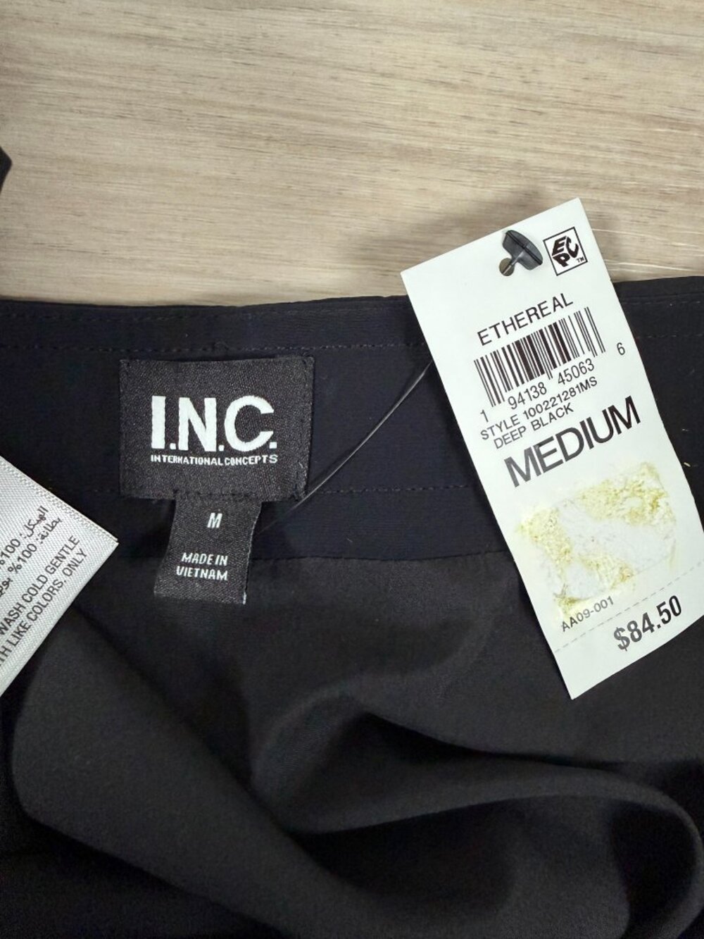 INC Ethereal Ruffle Handkerchief Hem Skirt Womens Black Medium NWT - Picture 6 of 6